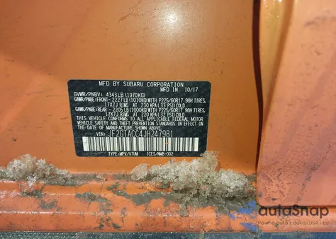 2018 Subaru Crosstrek 2.0I Premium z USA, uszkodzony, nr VIN JF2GTACC4JH247981